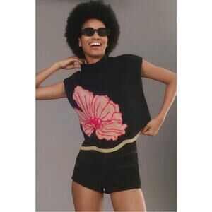 Anthropologie Maeve Wavy Flower Sweater Vest. Size 1X